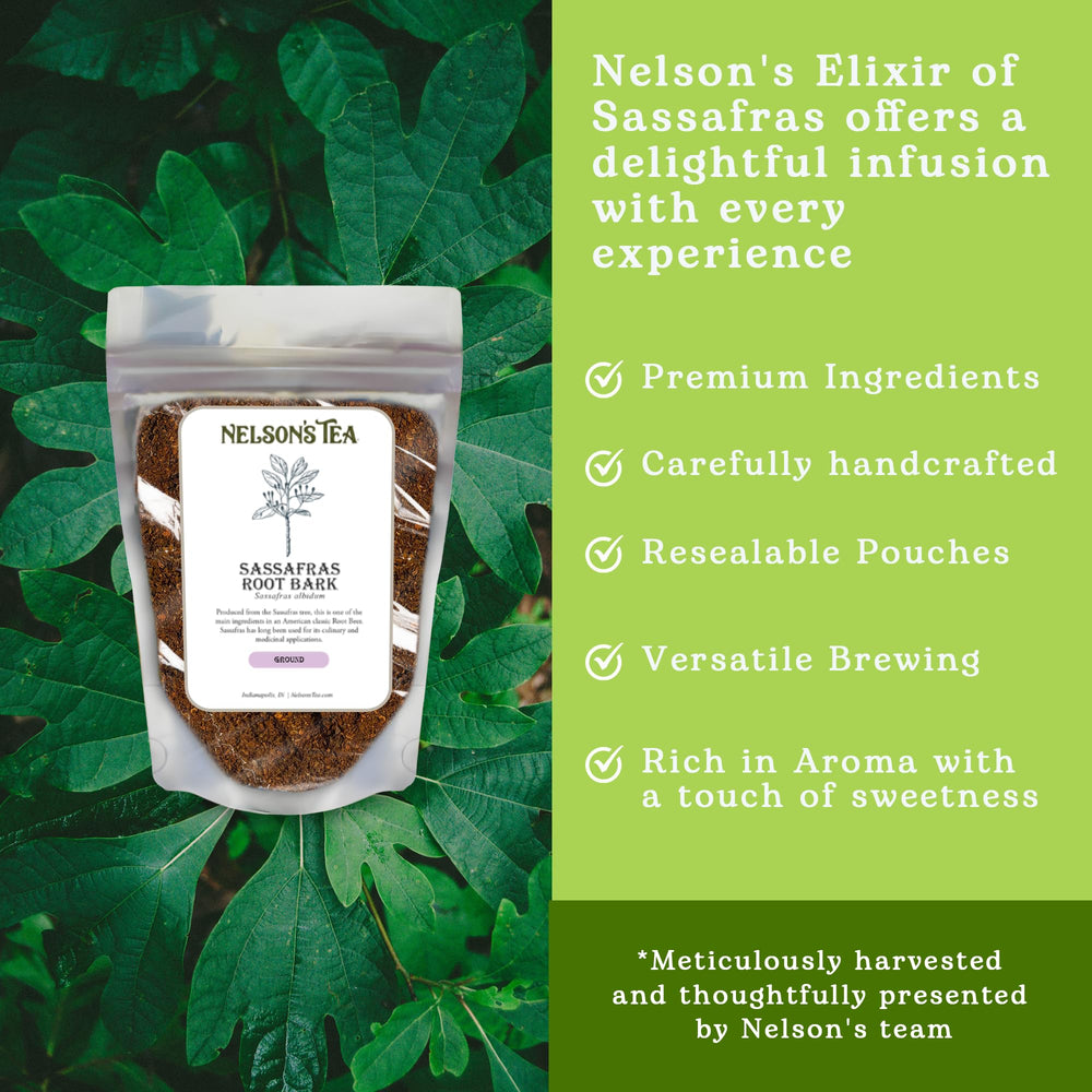 Nelson's Tea brew scene showing warm aroma in a cup