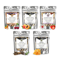 Nelson's Tea Fruit Sampler Pack with five flavors for hot or iced brewing