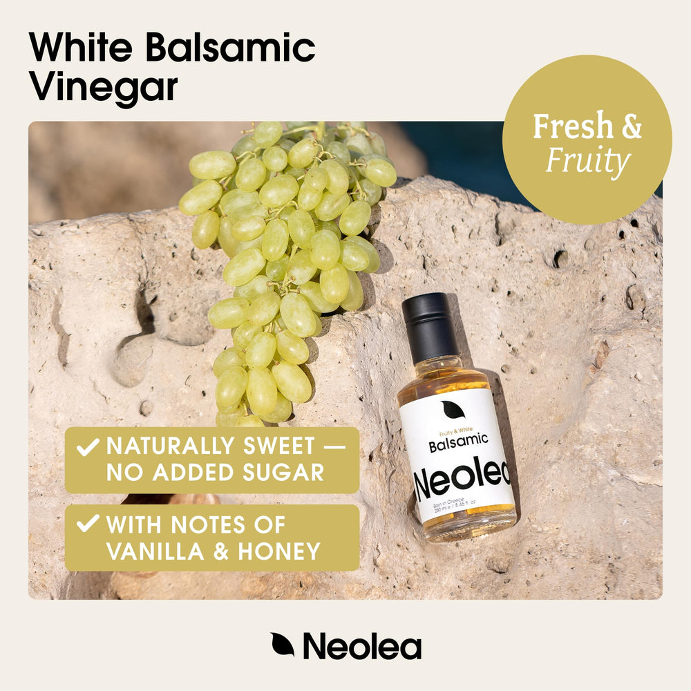 Neolea bottle closeup shows smooth finish ideal for finishing dishes.