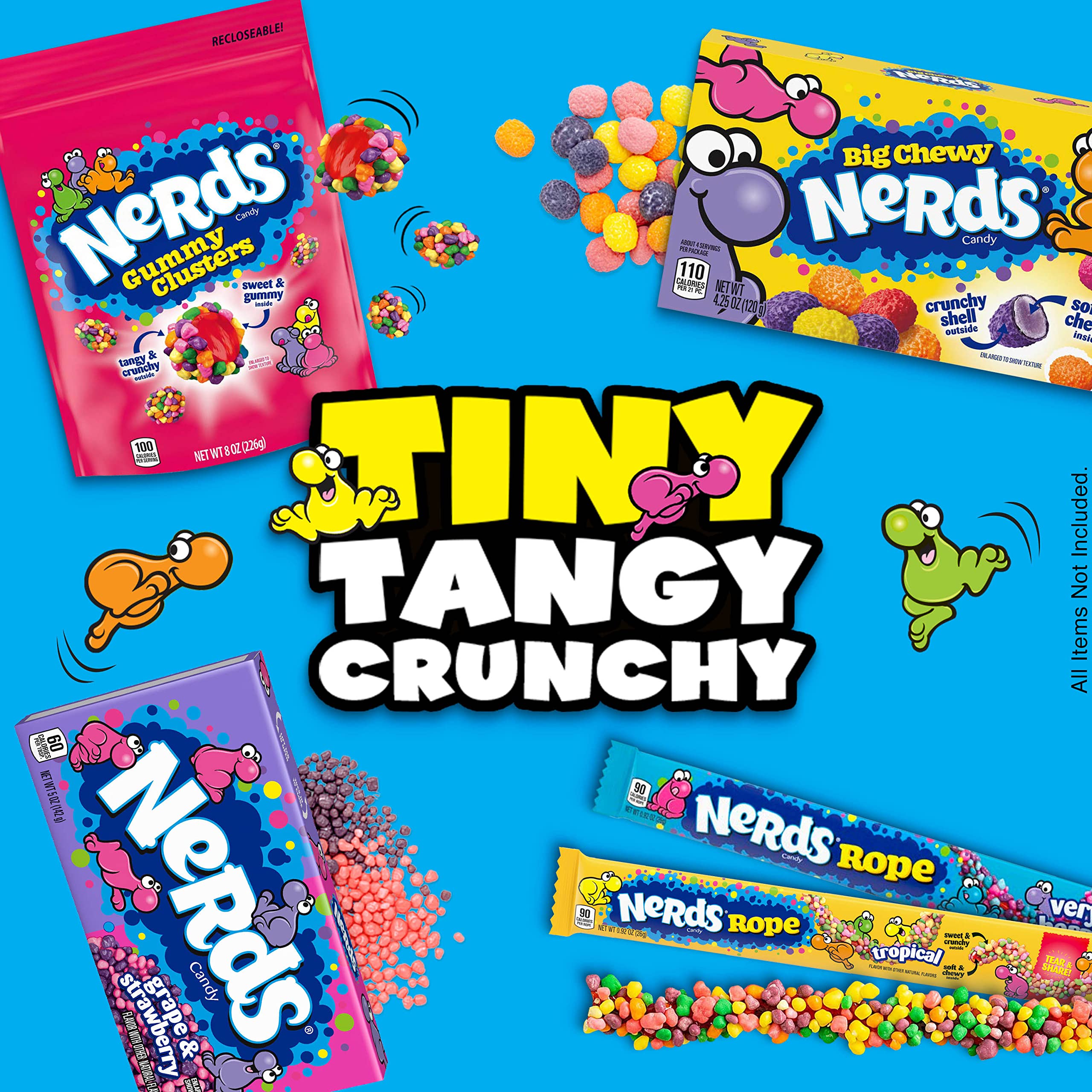 Nerds Grape & Strawberry colorful bites close-up for bold flavor