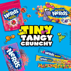 Nerds Grape & Strawberry colorful bites close-up for bold flavor