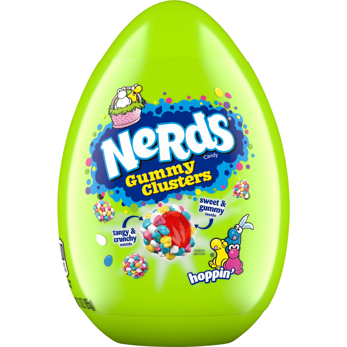 Nerds Easter Novelty Egg front packaging showing colorful egg and candy, great for Easter baskets