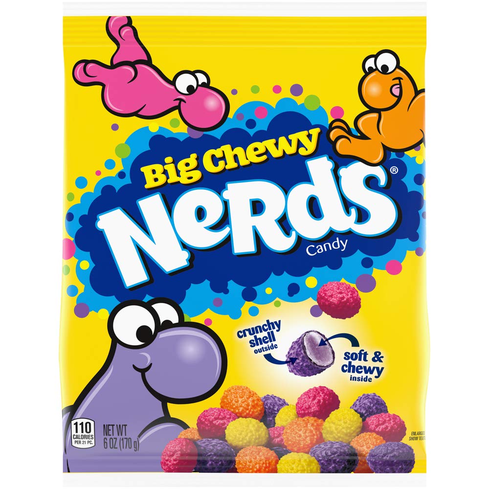 Nerds front packaging showing bag and branding, attracts attention