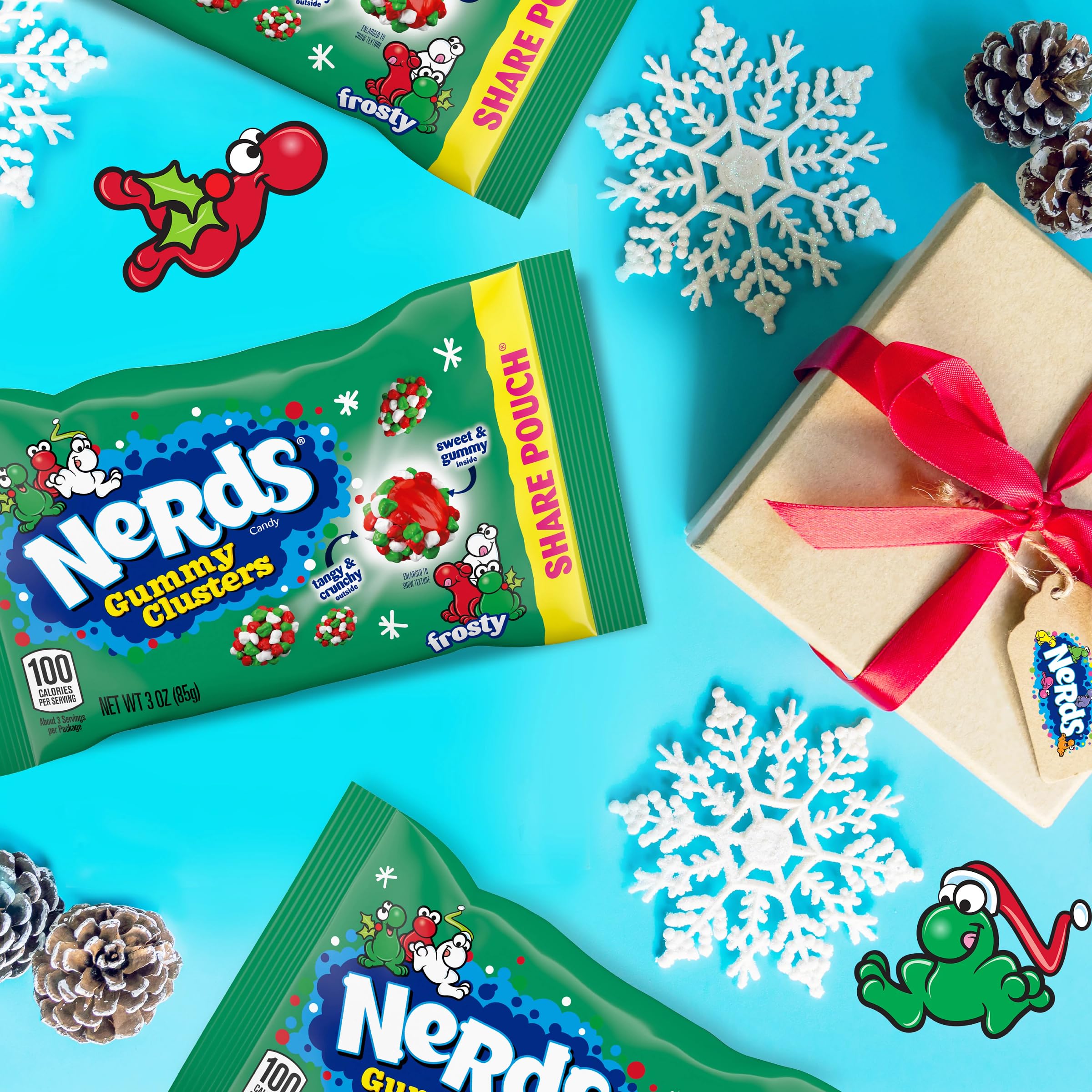 Open pouch for quick holiday snacking on the go.