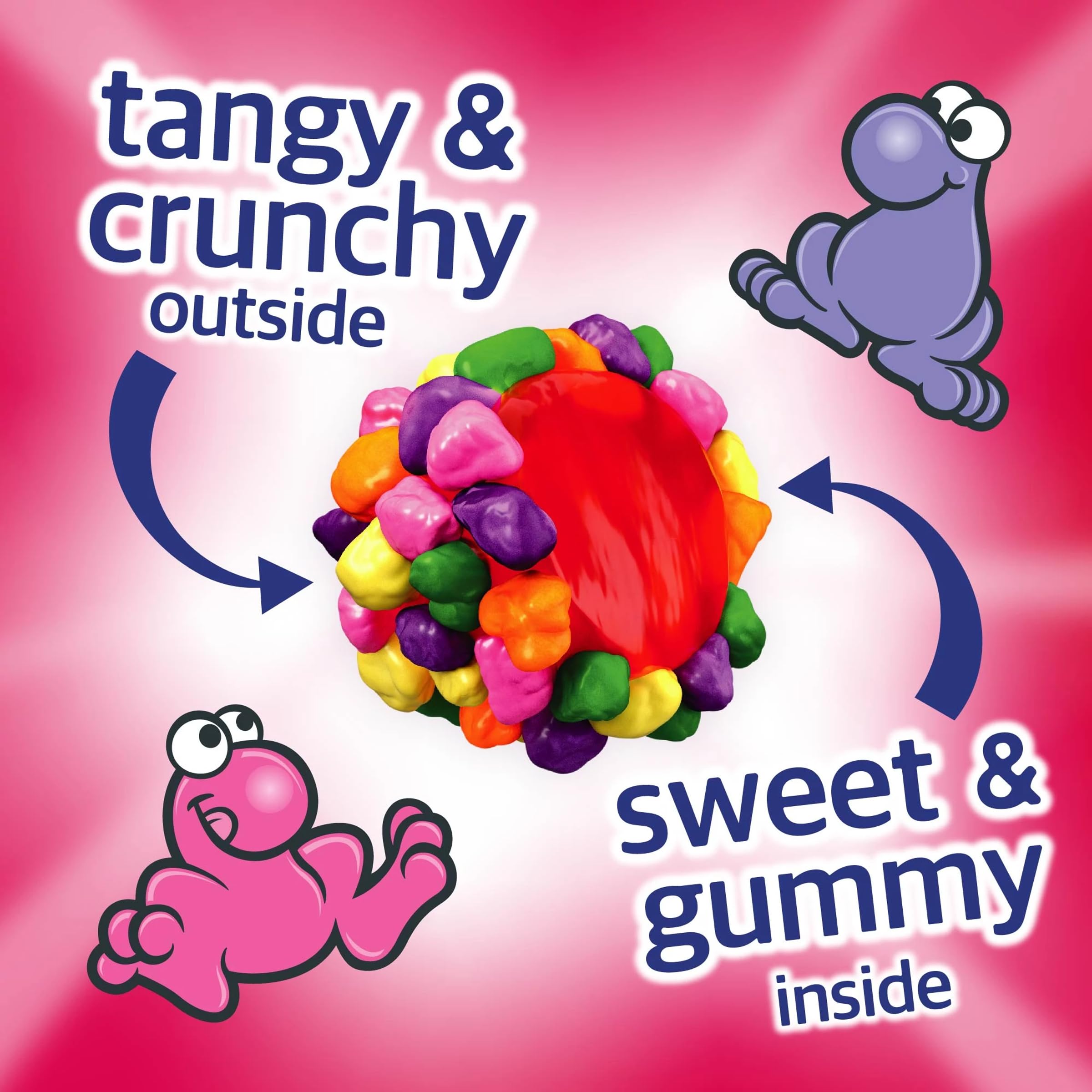 NERDS Gummy Clusters bag on shelf highlighting portable 8 oz package for snack moments