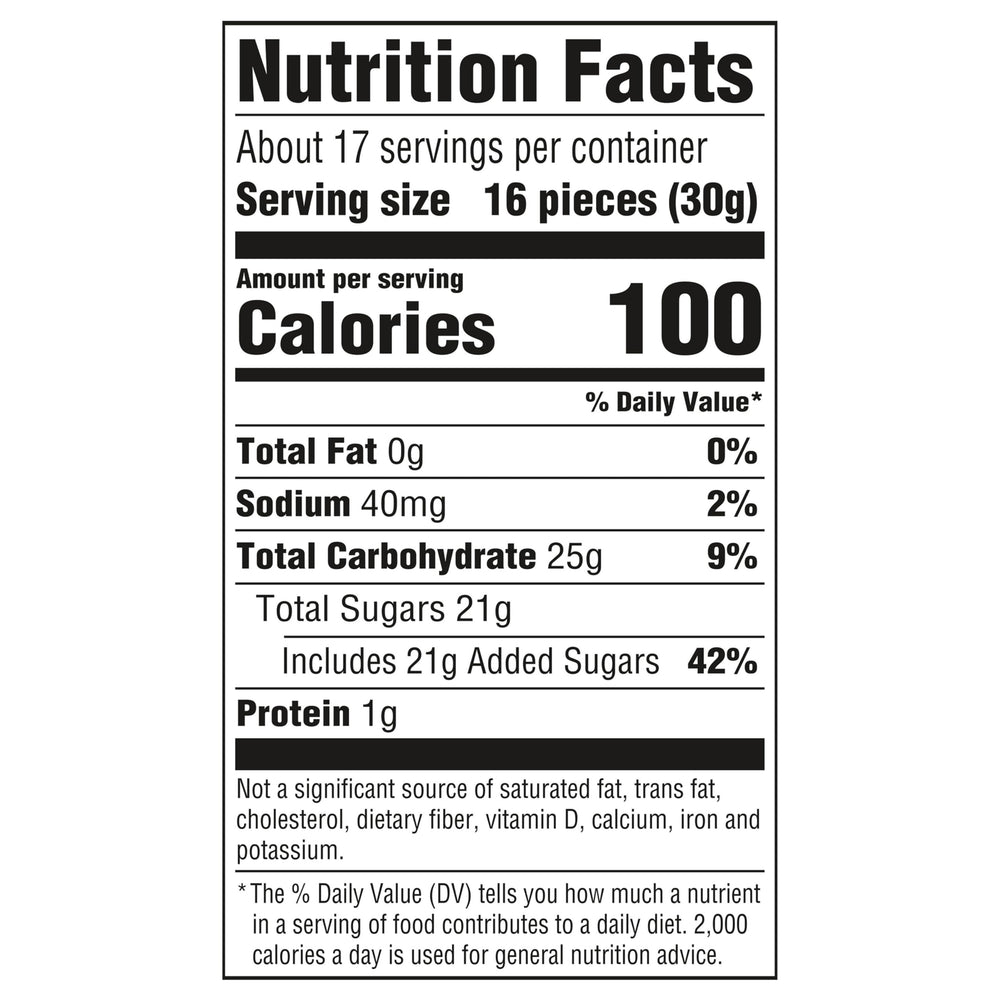 NERDS Gummy Clusters crunchy outer shell enhances texture and flavor.