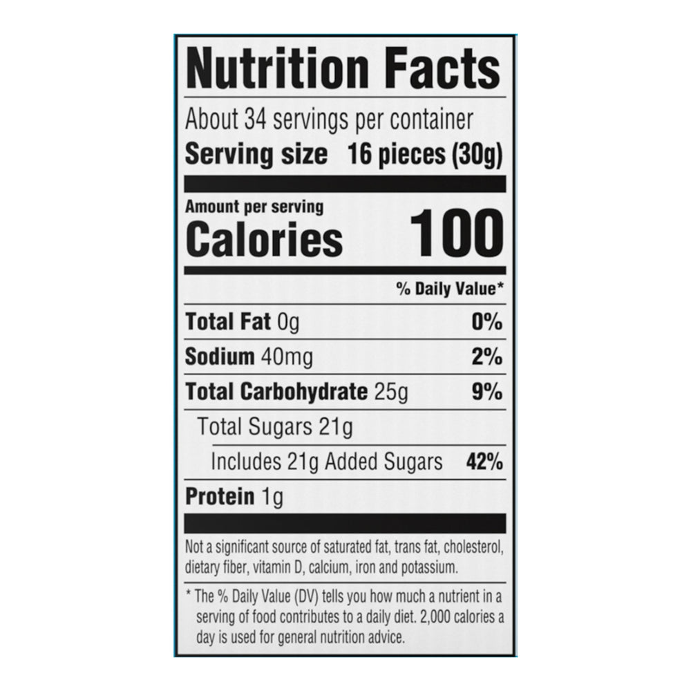 NERDS Gummy Clusters crunchy outer shell enhances texture for a satisfying chew.