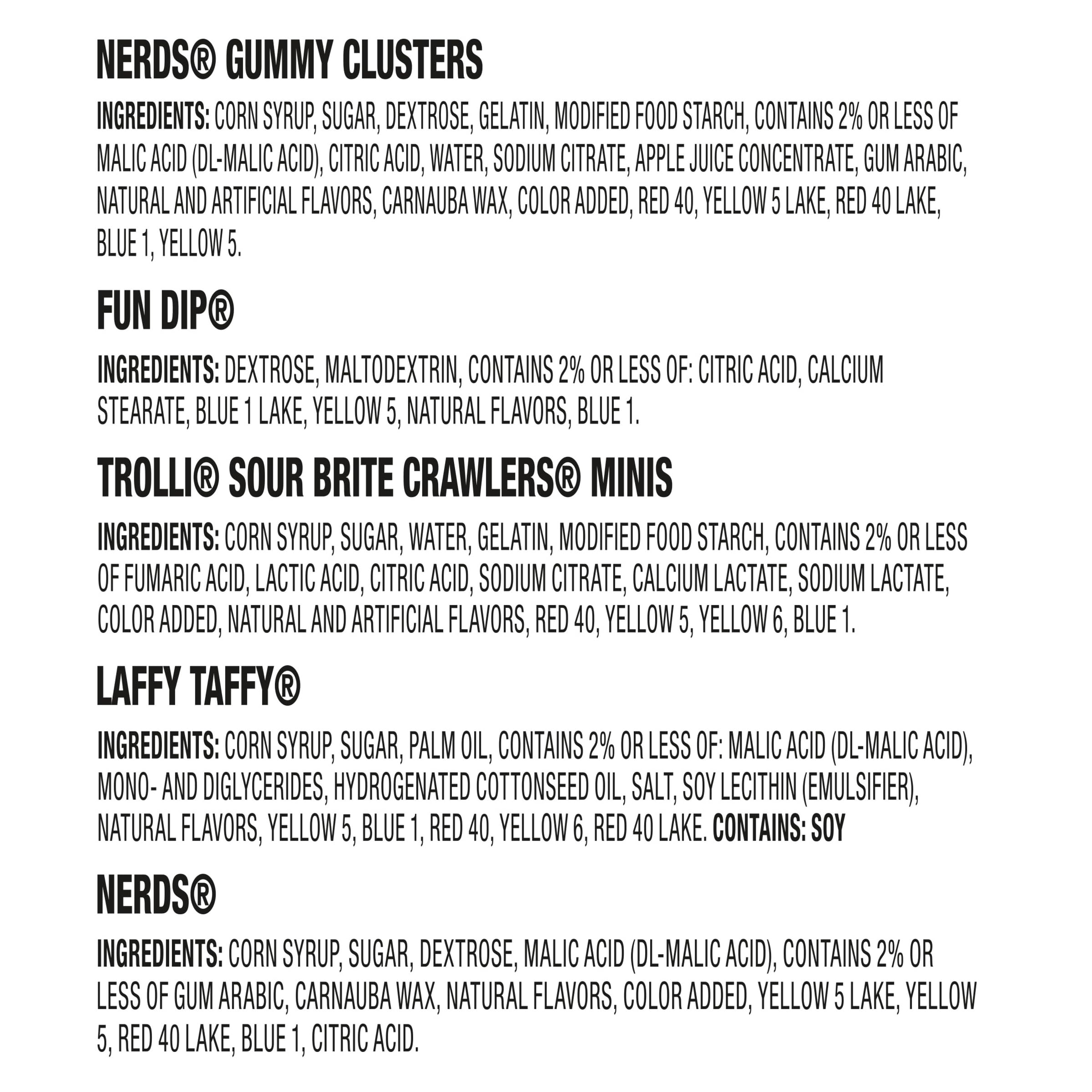 nerds gummy clusters pack closeup showing chewy fruity pieces for sharing