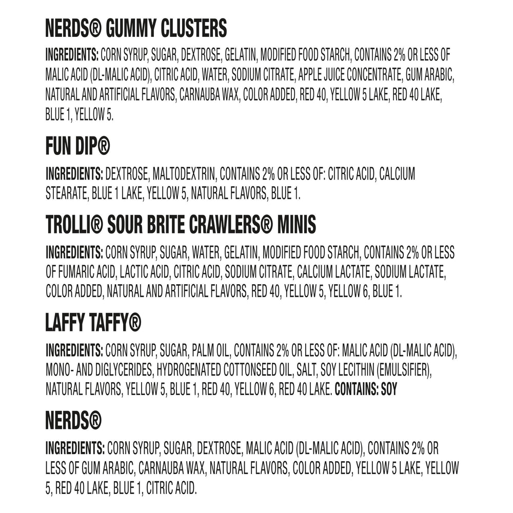 nerds gummy clusters pack closeup showing chewy fruity pieces for sharing
