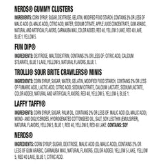 nerds gummy clusters pack closeup showing chewy fruity pieces for sharing