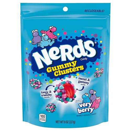 NERDS Gummy Clusters Very Berry 8oz packaging front.