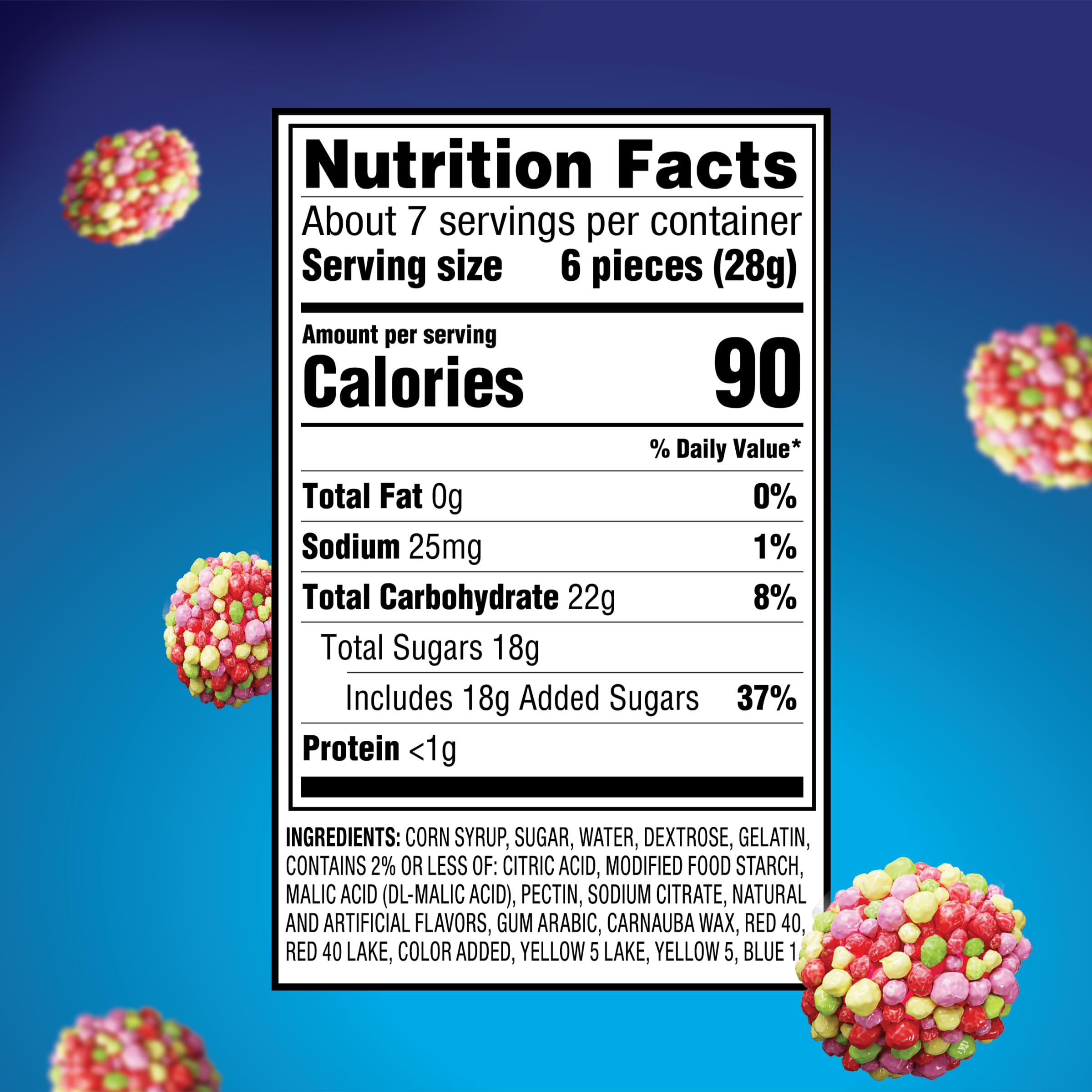 Vibrant visual of NERDS Juicy Gummy Clusters showcasing triple texture appeal