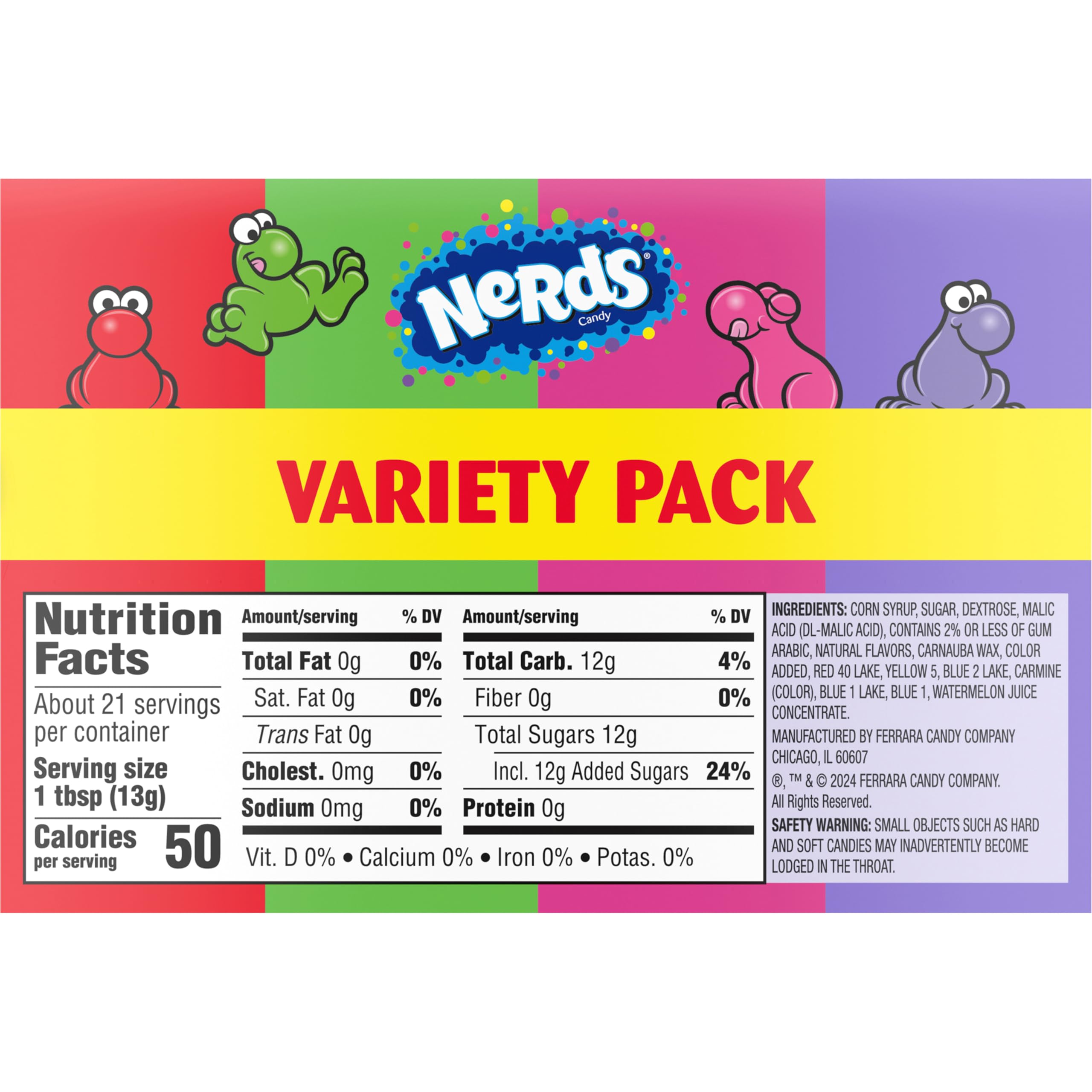 NERDS party snack stack, colorful candy to brighten gatherings