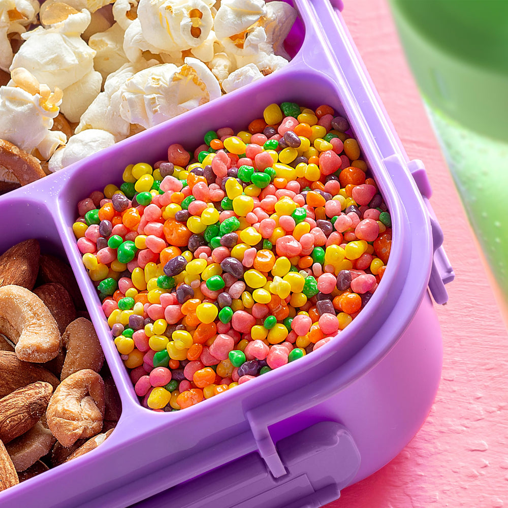 Nerds Rainbow Candy top view presents colorful assortment at a glance.