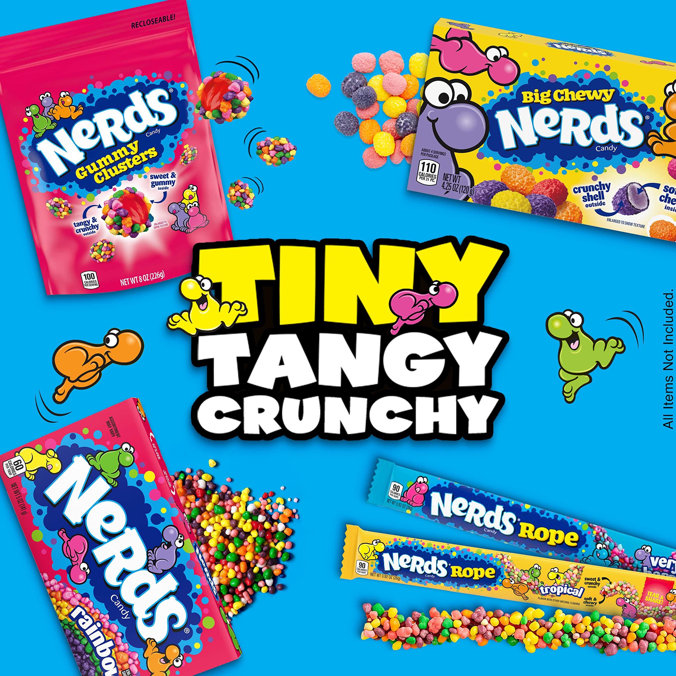 Nerds Rainbow Candy variety flavors display invites tasting exploration.