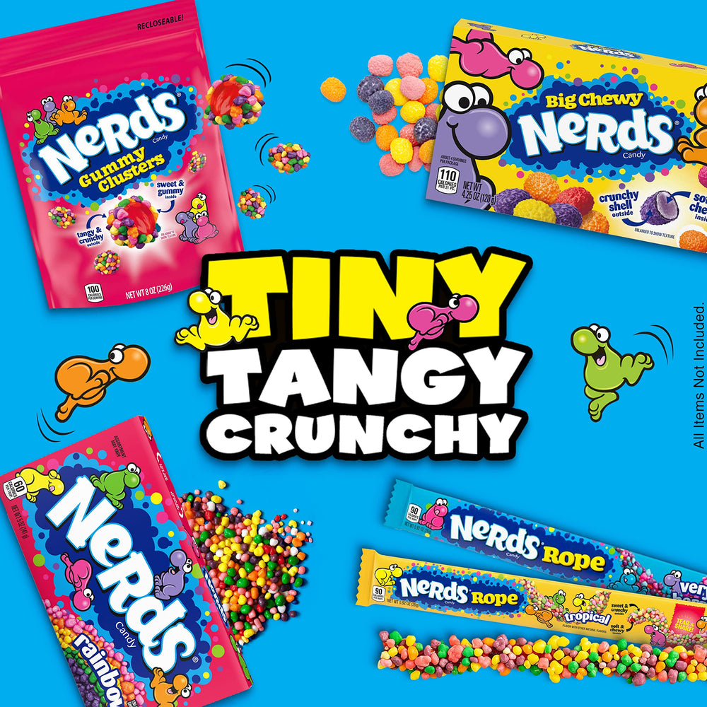 Nerds Rainbow Candy variety flavors display invites tasting exploration.