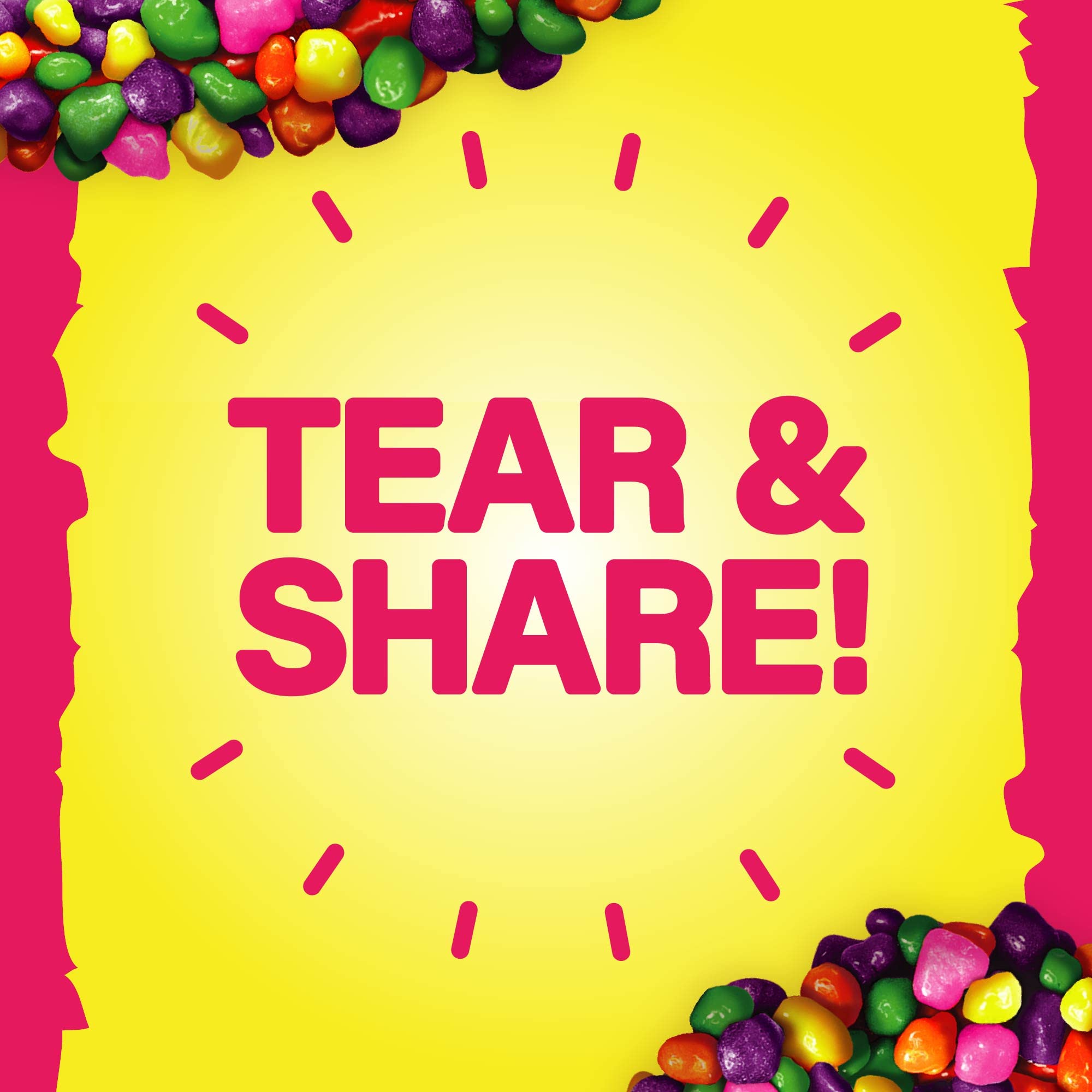 Nerds Rope Rainbow chewy center provides soft contrast to crunch.