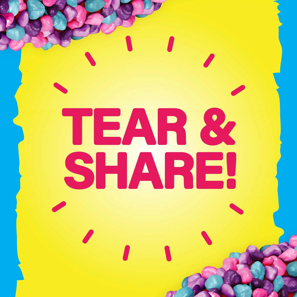 NERDS Rope rainbow and berry coating delivers tangy savoriness, ideal for sharing at parties and events.