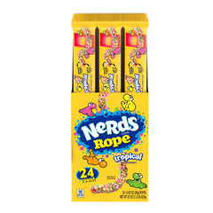 Nerds Rope Tropical pack box with 24 individually wrapped ropes for easy sharing.