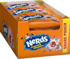 Nerds Spooky Gummy Clusters front packaging showing sharepack and Halloween colors, easy to grab