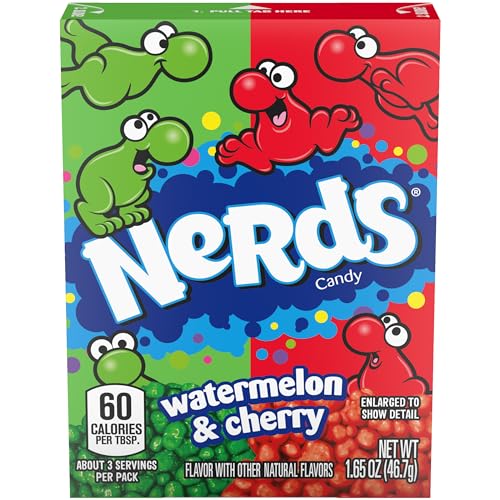 NERDS Watermelon & Wild Cherry pack shot emphasizes bulk gift-ready variety.