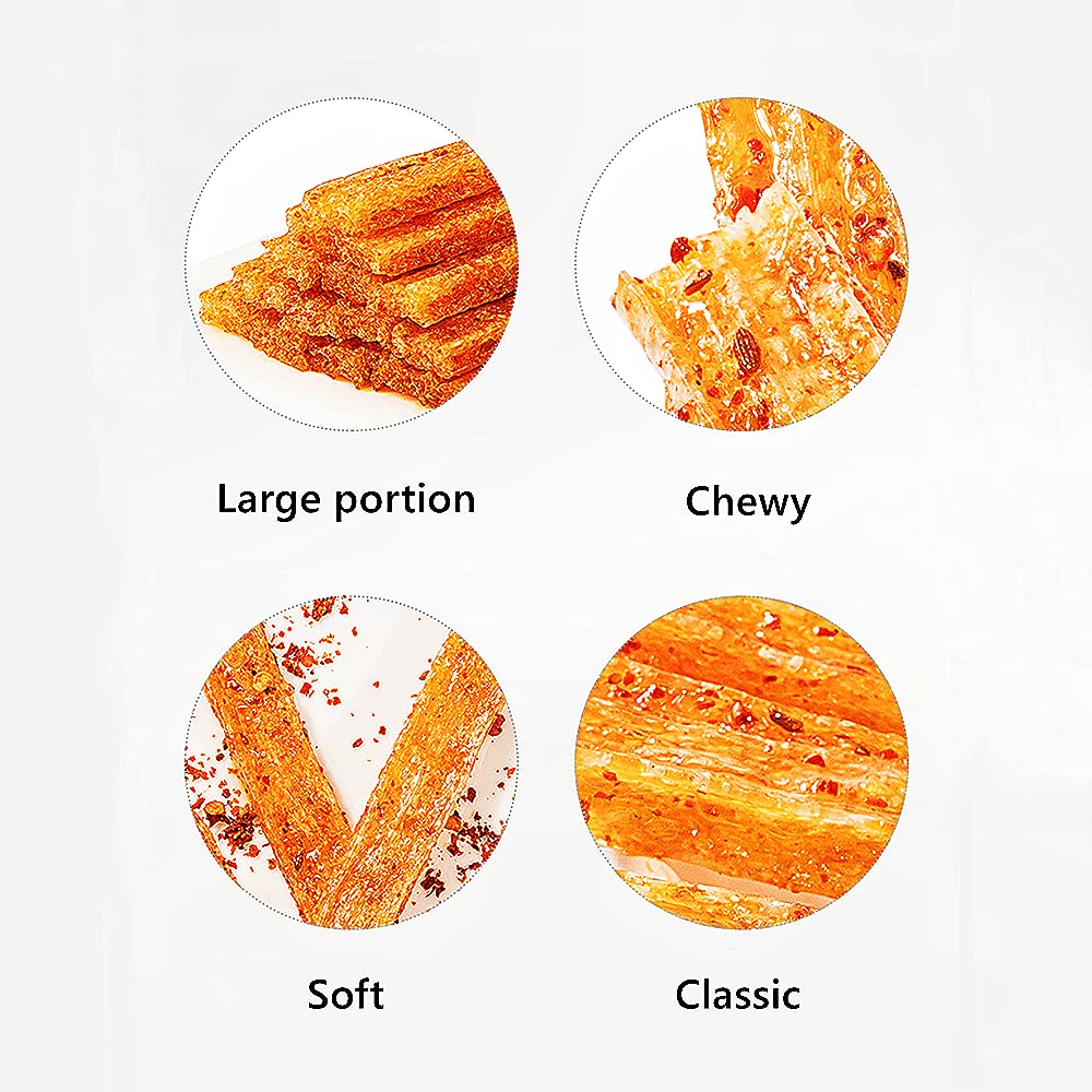 NERSQELX Spicy Strips ingredients closeup highlights wheat and chili.