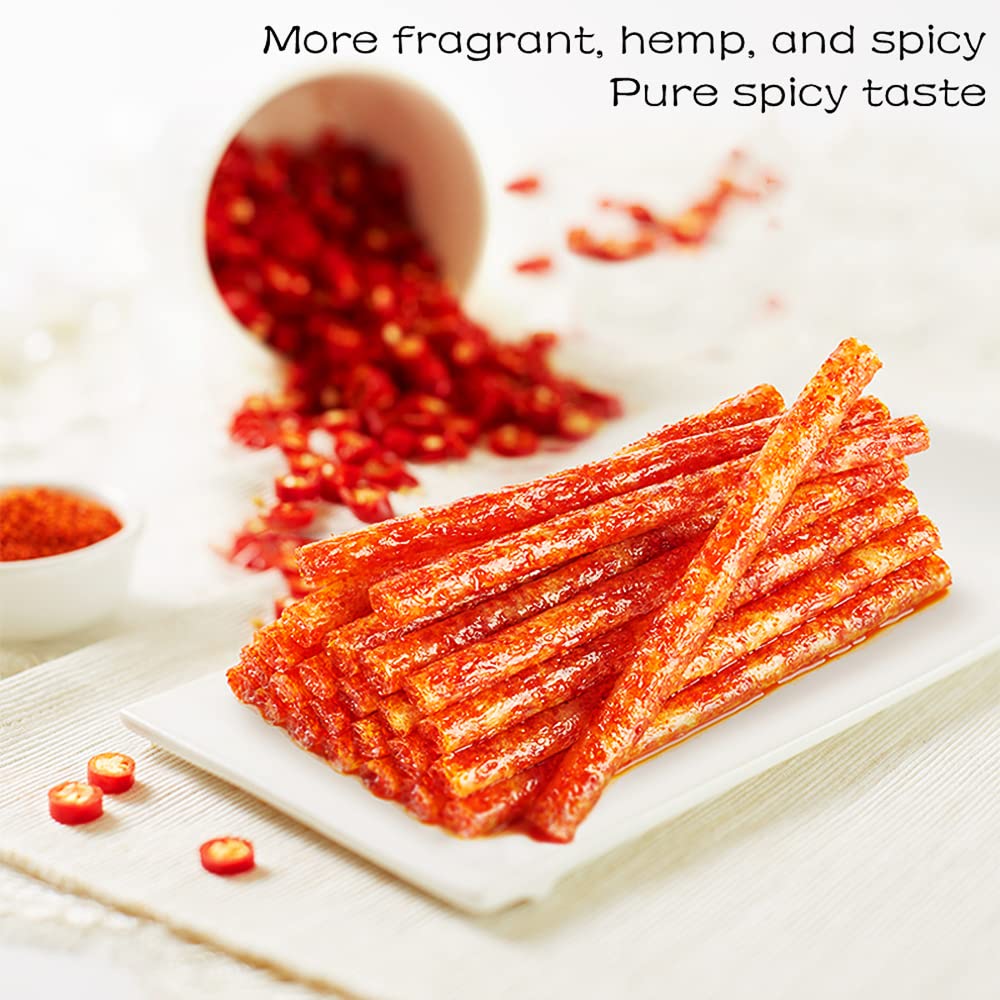 NERSQELX Spicy Strips back panel with nutrition and vegan info.