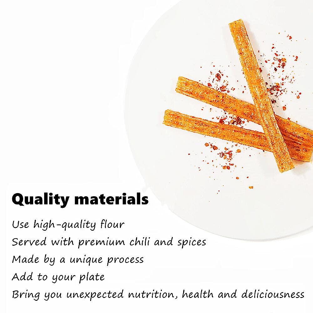 NERSQELX Spicy Strips served on plate with chopsticks, ideal for casual snacking.