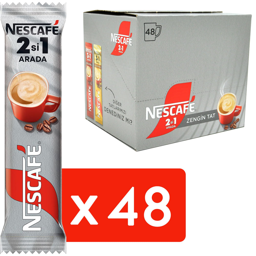 Nescafe 2in1 unsweetened packaging detail shows compact design.