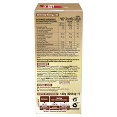 Nescafe Cappuccino 10 Sticks box back with ingredients and tips.