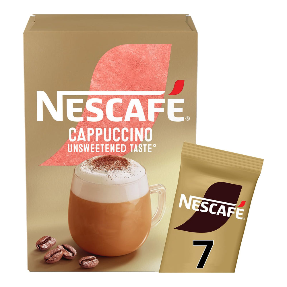 NESCAFÉ Cappuccino Unsweetened cup with thick foam offers café-style texture at home.