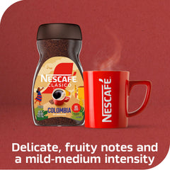 NESCAFÉ CLÁSICO Origin Colombia back panel communicates sustainable sourcing