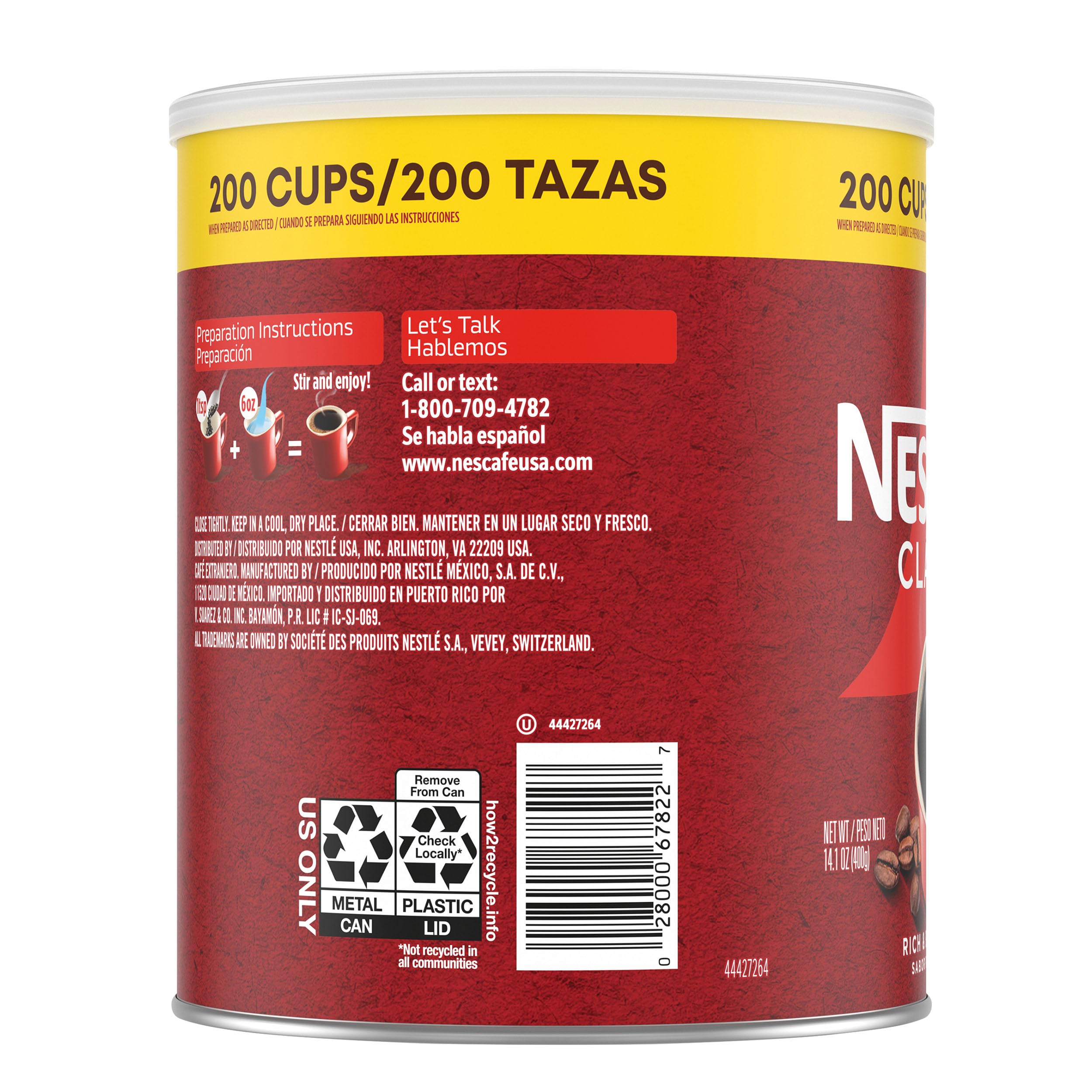 Pouring hot water into a mug with NESCAFÉ CLÁSICO for instant flavor.