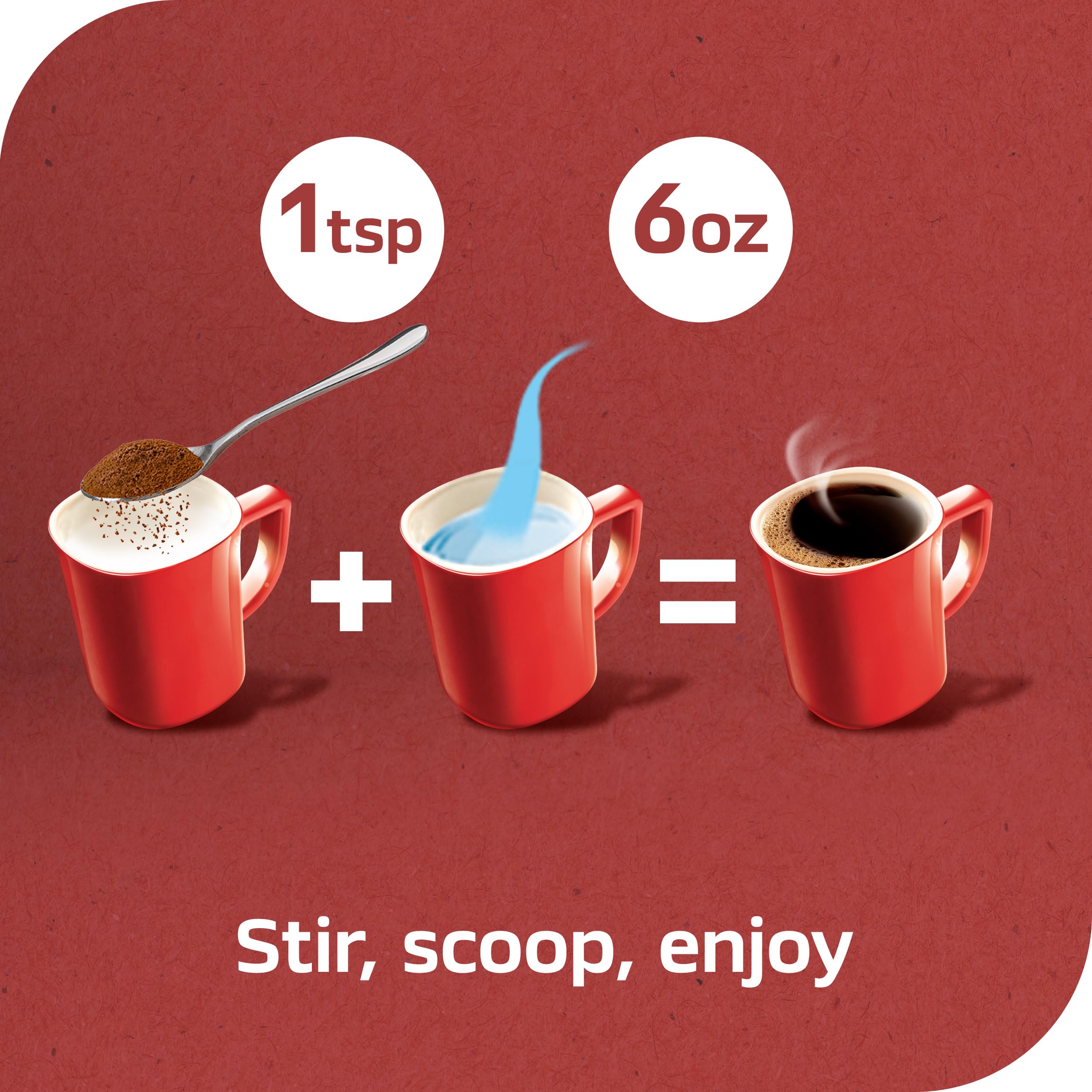 NESCAFÉ CLÁSICO instant coffee dissolving in hot water for easy prep.