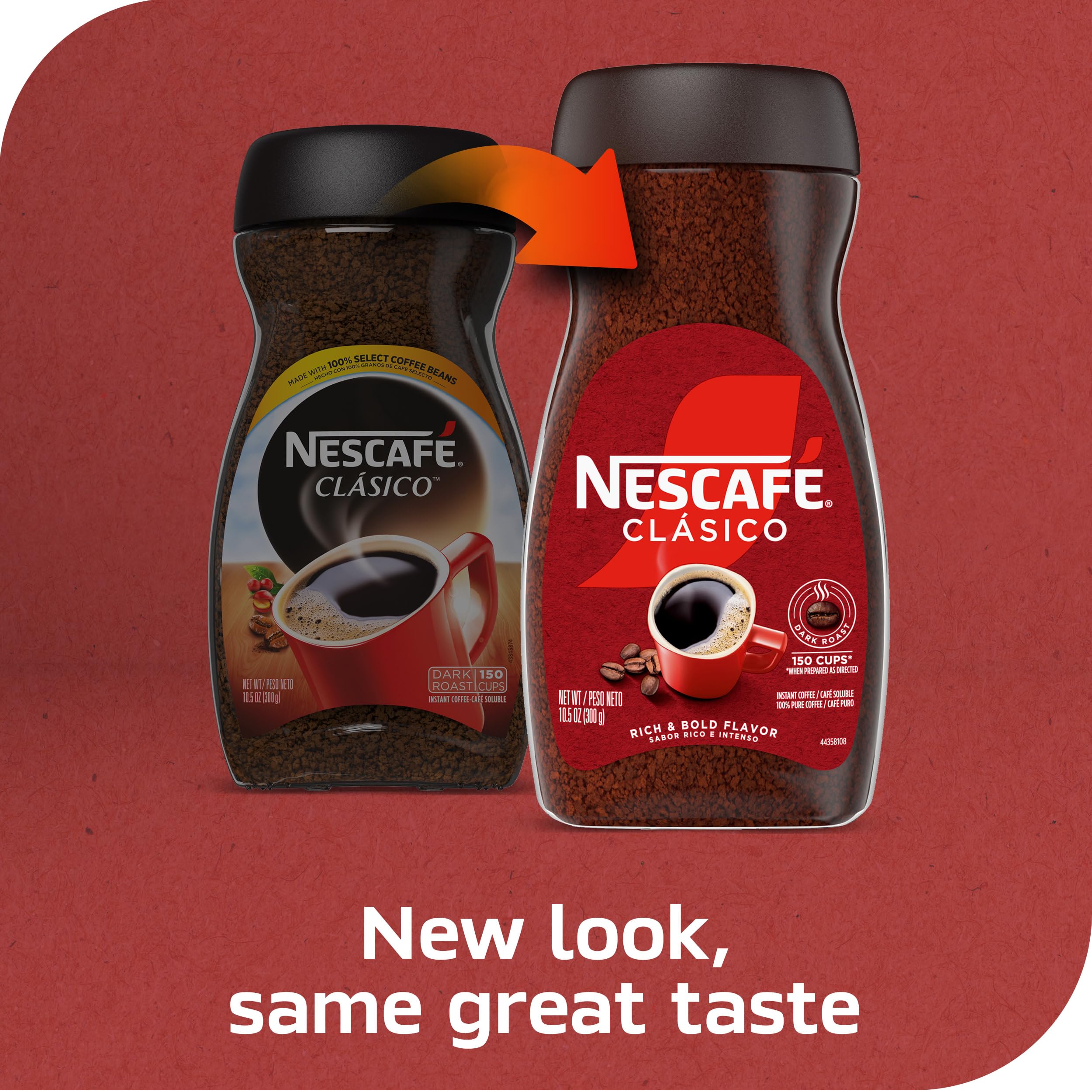 NESCAFÉ CLÁSICO jar label detail emphasizing premium instant coffee quality.