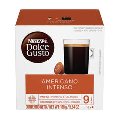 NESCAFÉ Dolce Gusto Americano Intenso capsules ready for bold brewing.