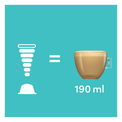 NESCAFÉ Dolce Gusto arabica-robusta blend, balancing fruity notes with bold body.