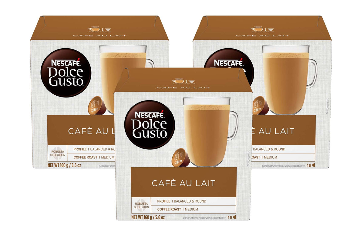Nescafé Dolce Gusto Café Au Lait capsule ready for quick espresso.