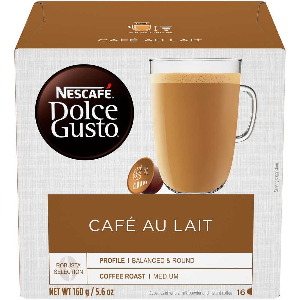 Café Au Lait packaging highlighting gluten-free option.