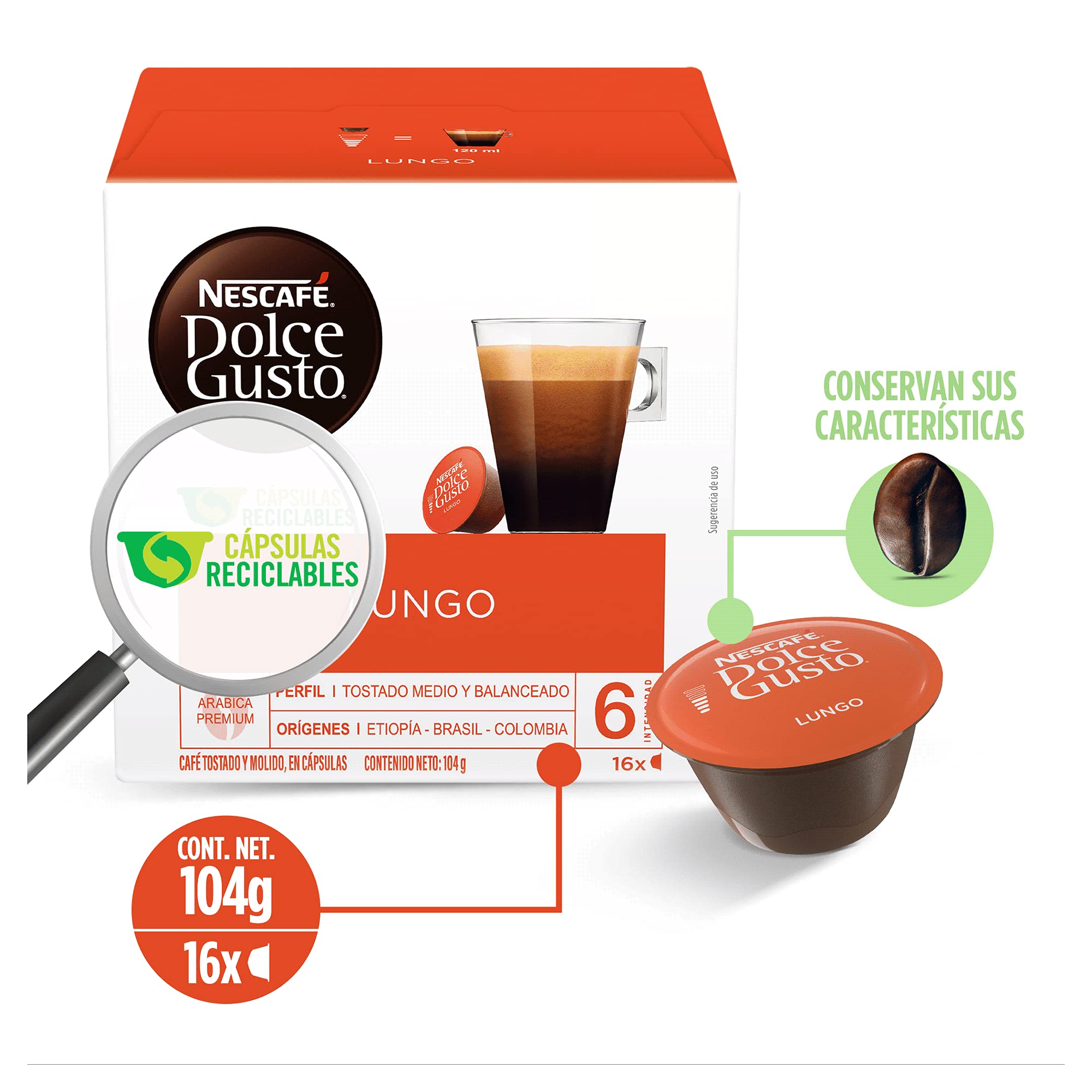 Nescafé Dolce Gusto Lungo aroma opening pack signaling freshness