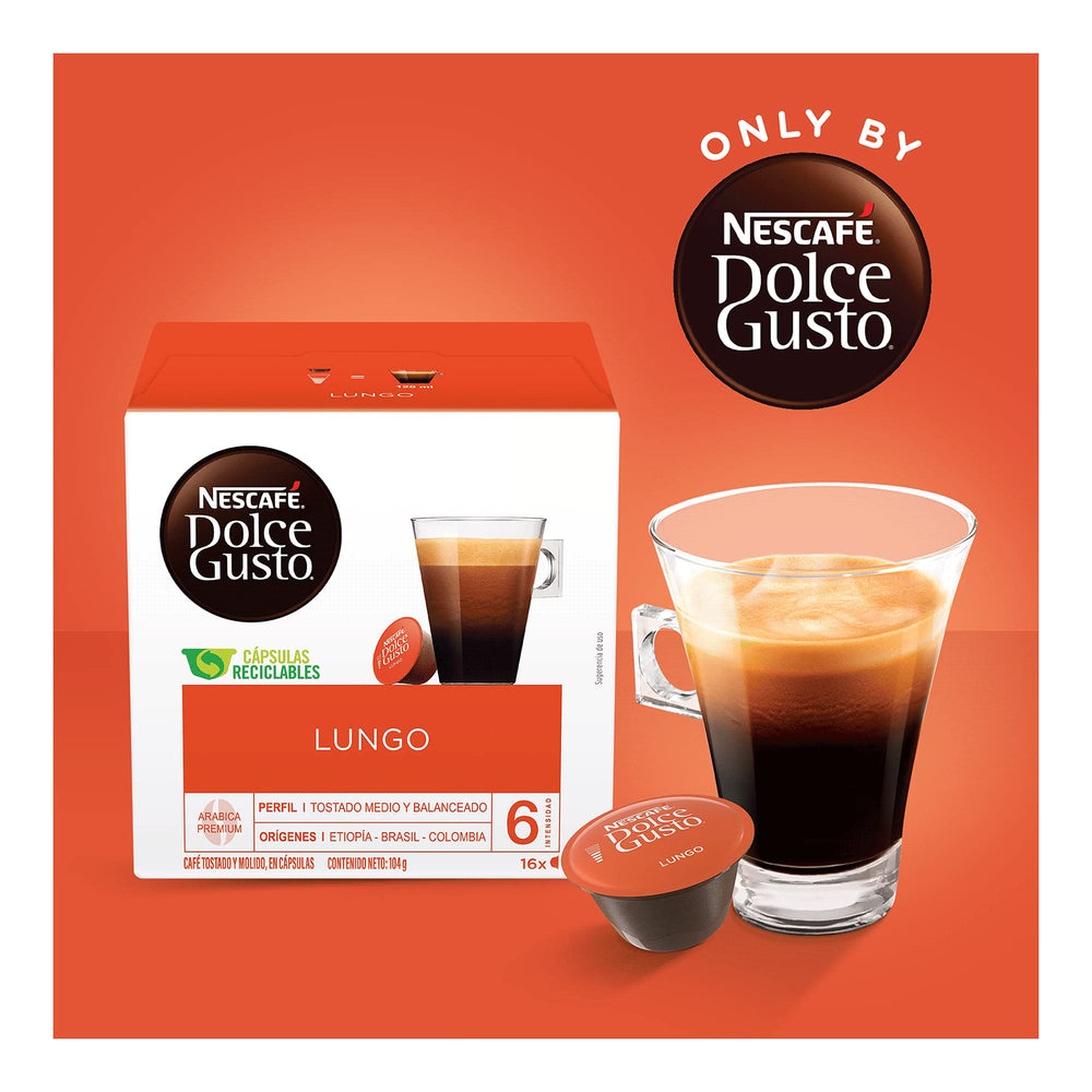 Nescafé Dolce Gusto Lungo cups served at breakfast