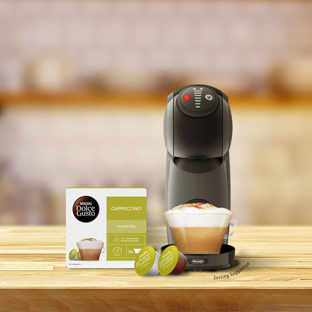 Nescafe Dolce Gusto Cappuccino crema close-up with velvety texture