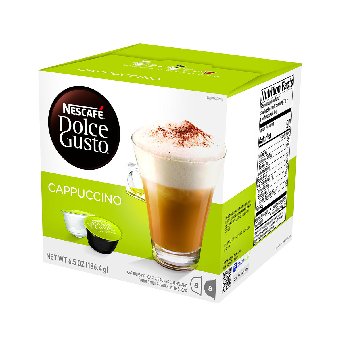 Nescafé Dolce Gusto cappuccino espresso capsules for rich, consistent shots.