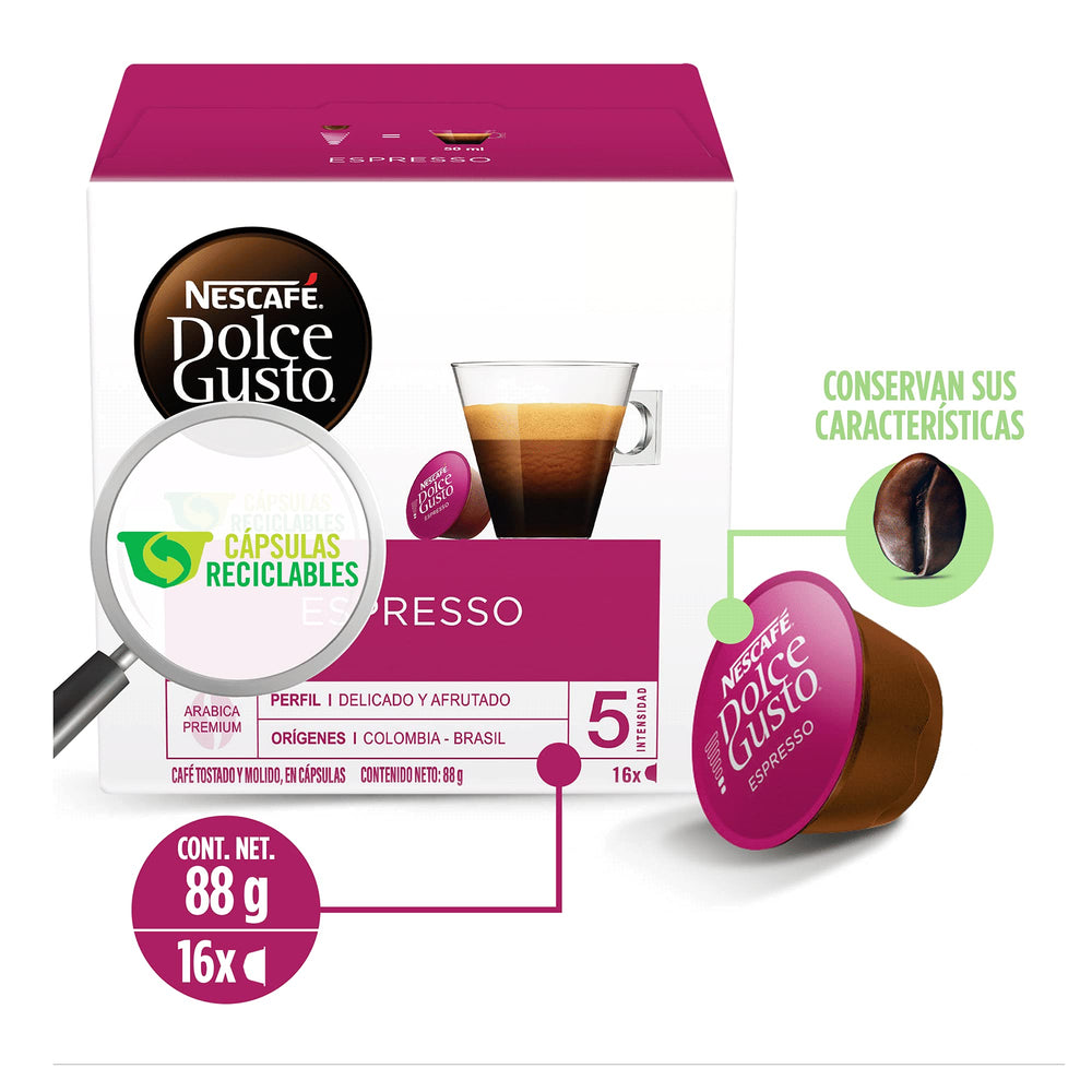 Retail shelf displaying NESCAFÉ Dolce Gusto 48-count, convenient coffee solution.