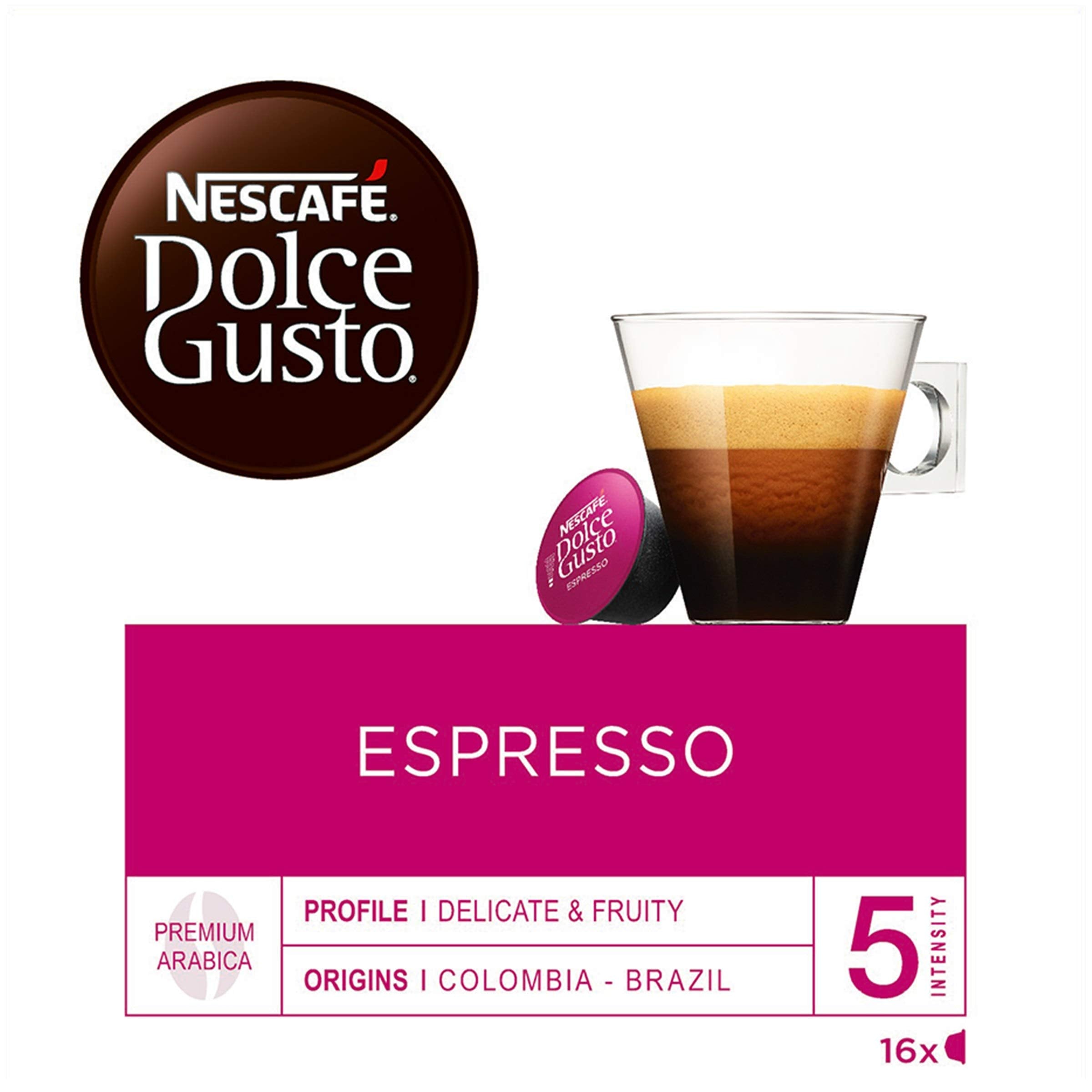 Nescafe Dolce Gusto Espresso cups ready to enjoy a quick pick-me-up
