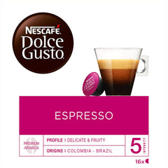 Nescafe Dolce Gusto Espresso cups ready to enjoy a quick pick-me-up