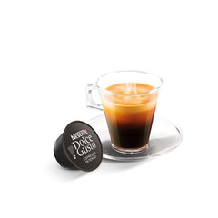 Close-up on Espresso Intenso capsules highlighting bold roast and convenience.