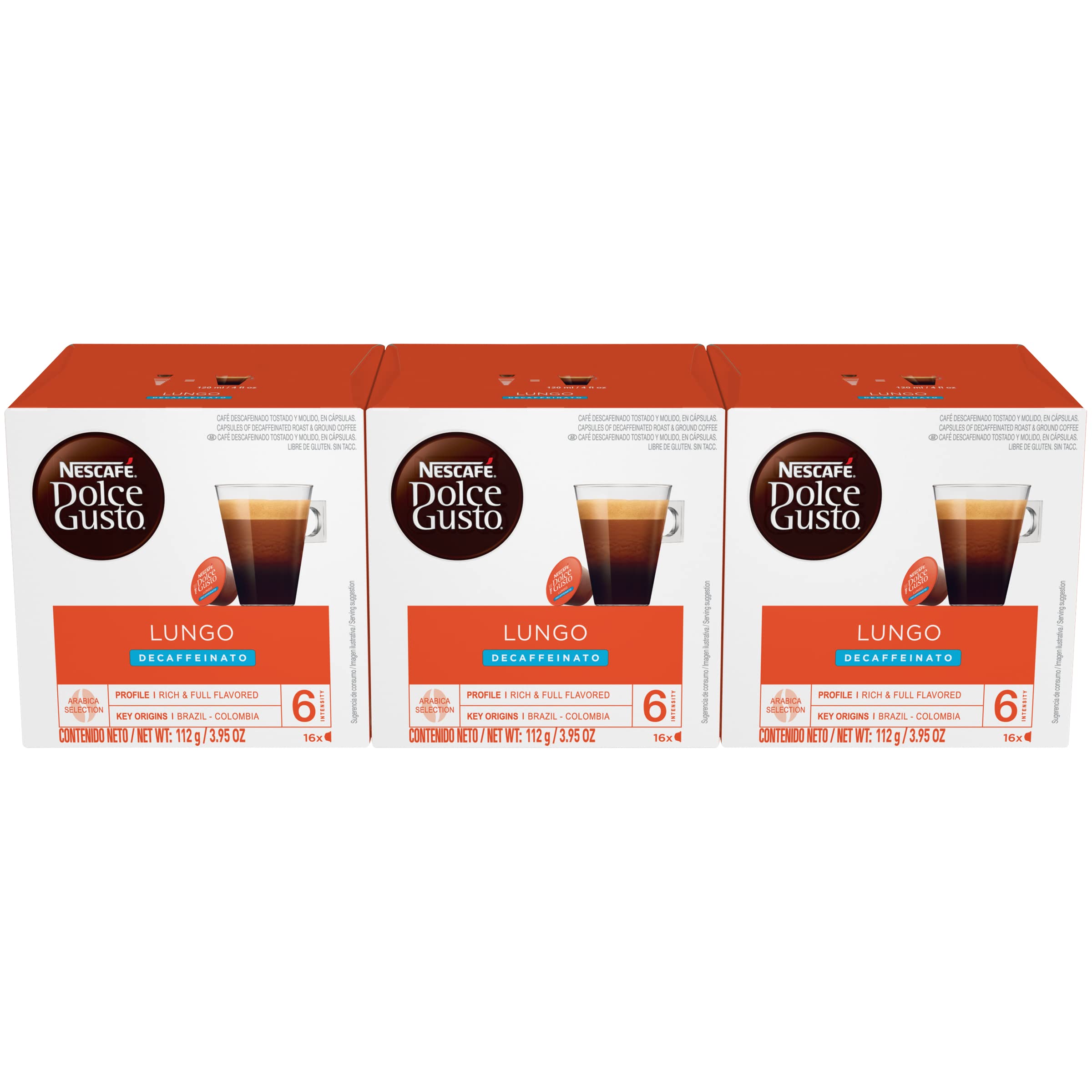 Nescafé Dolce Gusto Lungo Decaf pod compatible with Genio 2 Esperta 2 Majesto