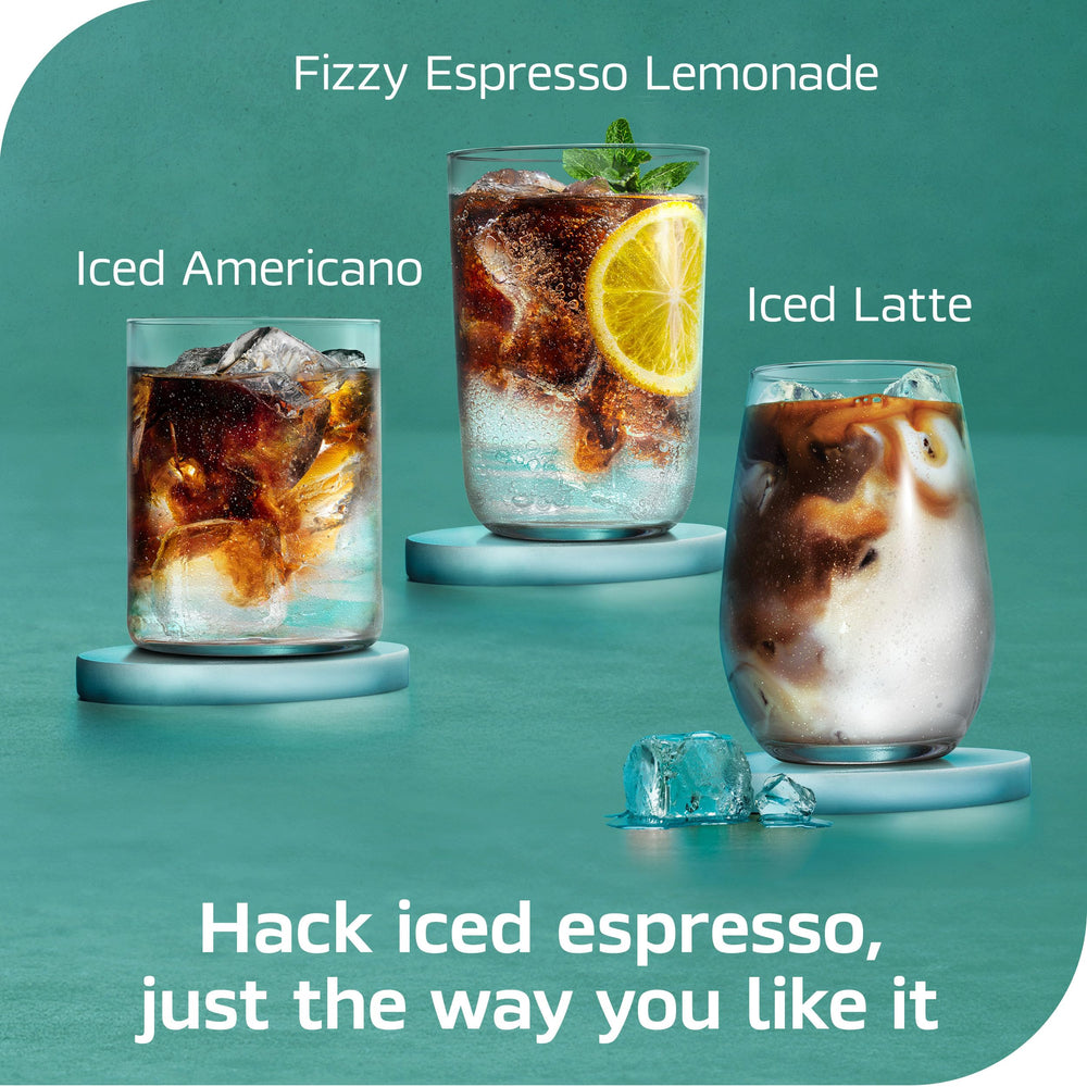 NESCAFÉ Espresso Concentrate Sweet Vanilla ready in a glass for cafe-style iced drinks