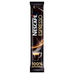 Nescafé Espresso stick dissolving in water for a fast, rich espresso brew.